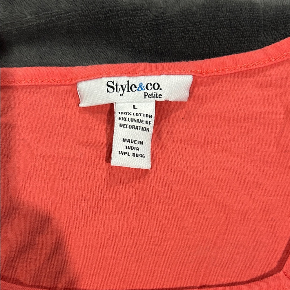 Style & Co. Vibrant Coral Blouse
